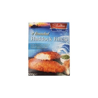 Picture of SHELTIE BREADED HADDOCK 500G